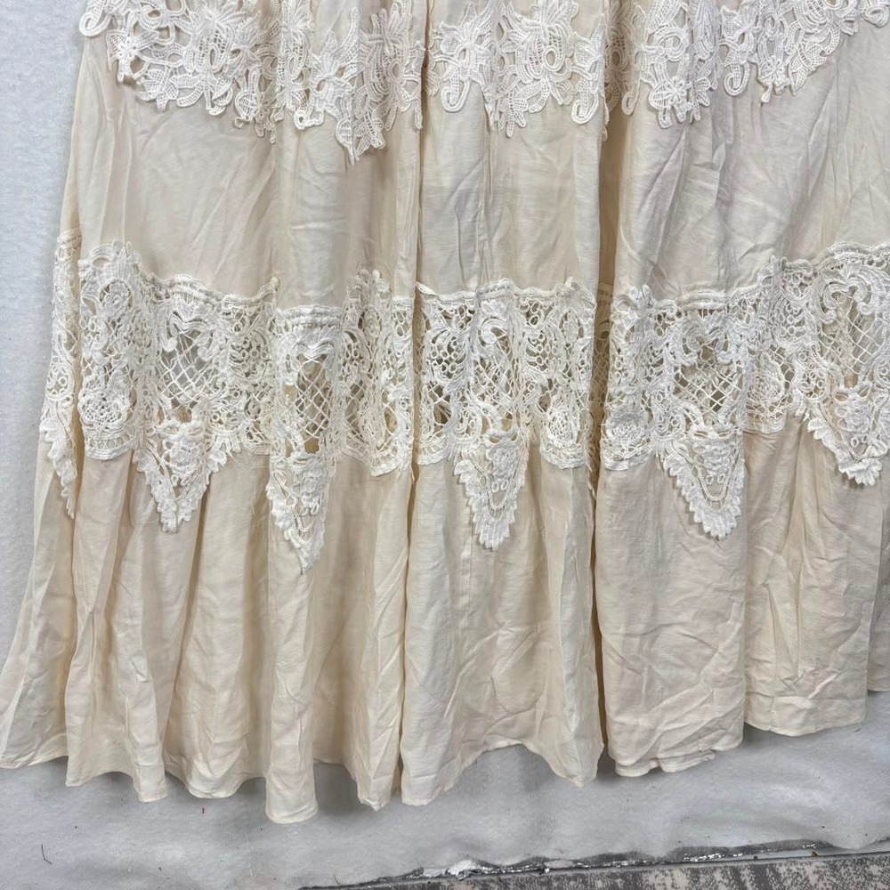 Joyfolie Alondra Maxi Dress Gardenia Crochet Halter 2XS Boho Fairy Wedding - Picture 6 of 16